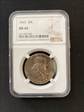 1963 p 50 c Ben Franklin  NGC ms 64