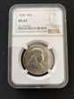 1960 p 50 c Ben Franklin  NGC ms 64