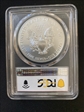 2021-(S) $1 Silver Eagle - T1 Emergency Issue Struck at San Francisco First Strike MS70