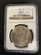 1887 p $1 morgan ms 63