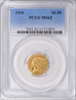 1910 $2.50 MS62