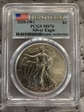 2020-(W) $1 Silver Eagle Struck at West Point First Strike MS70