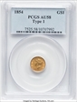 1854 G$1 Type 1 AU58