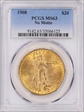 1908 $20 No Motto MS63
