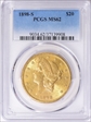 1898-S $20 MS62
