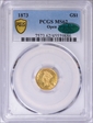 1873 G$1 Open 3 MS62