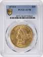 1874-S $20 AU58
