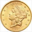 1874-S $20 AU58