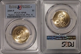 2009-P $1 Native American, Pos. A  Satin Finish SP68