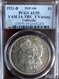 1921-D $1 VAM 1A, TRU_T Variety AU55