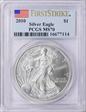 2010 $1 Silver Eagle First Strike MS70