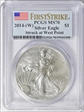 2014-(W) $1 Silver Eagle Struck at West Point First Strike MS70