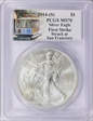 2014-(S) $1 Silver Eagle Struck at San Francisco First Strike MS70