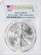 2016 $1 Silver Eagle Silver Eagle - 30th Anniversary First Strike MS70