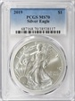 2019 $1 Silver Eagle MS70