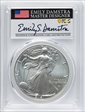 2021 $1 Silver Eagle - Type 2 First Strike Emily S. Damstra MS70