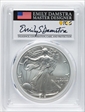 2021 $1 Silver Eagle - Type 2 First Strike Emily S. Damstra MS70