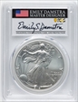 2021 $1 Silver Eagle - Type 2 First Strike Emily S. Damstra MS70