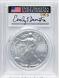 2021 $1 Silver Eagle - Type 2 First Strike Emily S. Damstra MS70