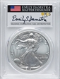 2021 $1 Silver Eagle - Type 2 First Strike Emily S. Damstra MS70
