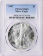 1987 $1 Silver Eagle MS69