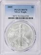 2005 $1 Silver Eagle MS70