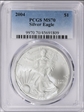 2004 $1 Silver Eagle MS70
