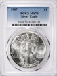 1987 $1 Silver Eagle MS70