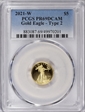 2021-W $5 Gold Eagle - Type 2 PR69DCAM