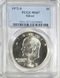 1972-S $1 Silver MS67