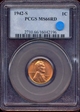 1942-S 1C MS66RD