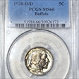 1938-D/D 5C Buffalo MS66