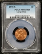 1970-S 1C Large Date MS65RD