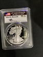 2012-W $1 Silver Eagle Mercanti Flag Signature PR70DCAM