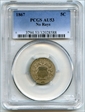 1867 5C No Rays AU53
