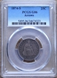 1874-S 25C Arrows G6