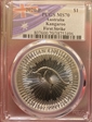 2020-P $1 Kangaroo Ag First Strike MS70
