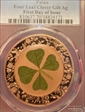2020 $5 Four Leaf Clover Gilt Ag First Day of Issue PR70DCAM