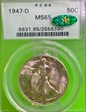 1947-D 50C MS65