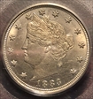 1883 5C No CENTS MS63