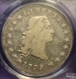 1795 $1 Flowing Hair, 3 Leaves F15