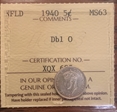 1940  5c Double 0 MS63