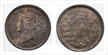 1875 5c Small Date MS 64