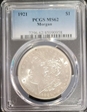 1921 $1 Morgan MS62