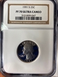 1991 S 25C PF 70 Ultra Cameo