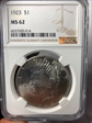 1923 $1 MS 62