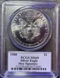1988 $1 Silver Eagle Moy Signature MS69