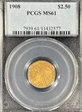1908 $2.50 MS61