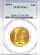 1909-S $10 MS62