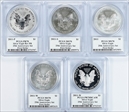 2011-W $1 Burnished Silver Eagle 25th Anniversary Set First Strike SP70